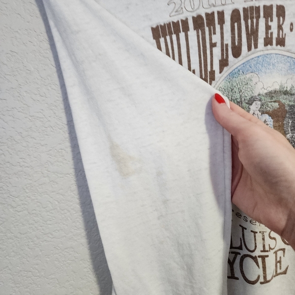 WILDFLOWER CENTURY x VINTAGE 90s Chico bicycle ride event tee long sleeve S - Picture 6 of 9